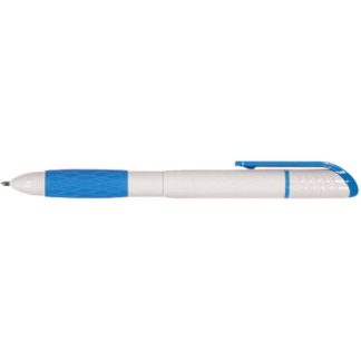 White / Blue 2-in-1 Pen and Highlighter Combo