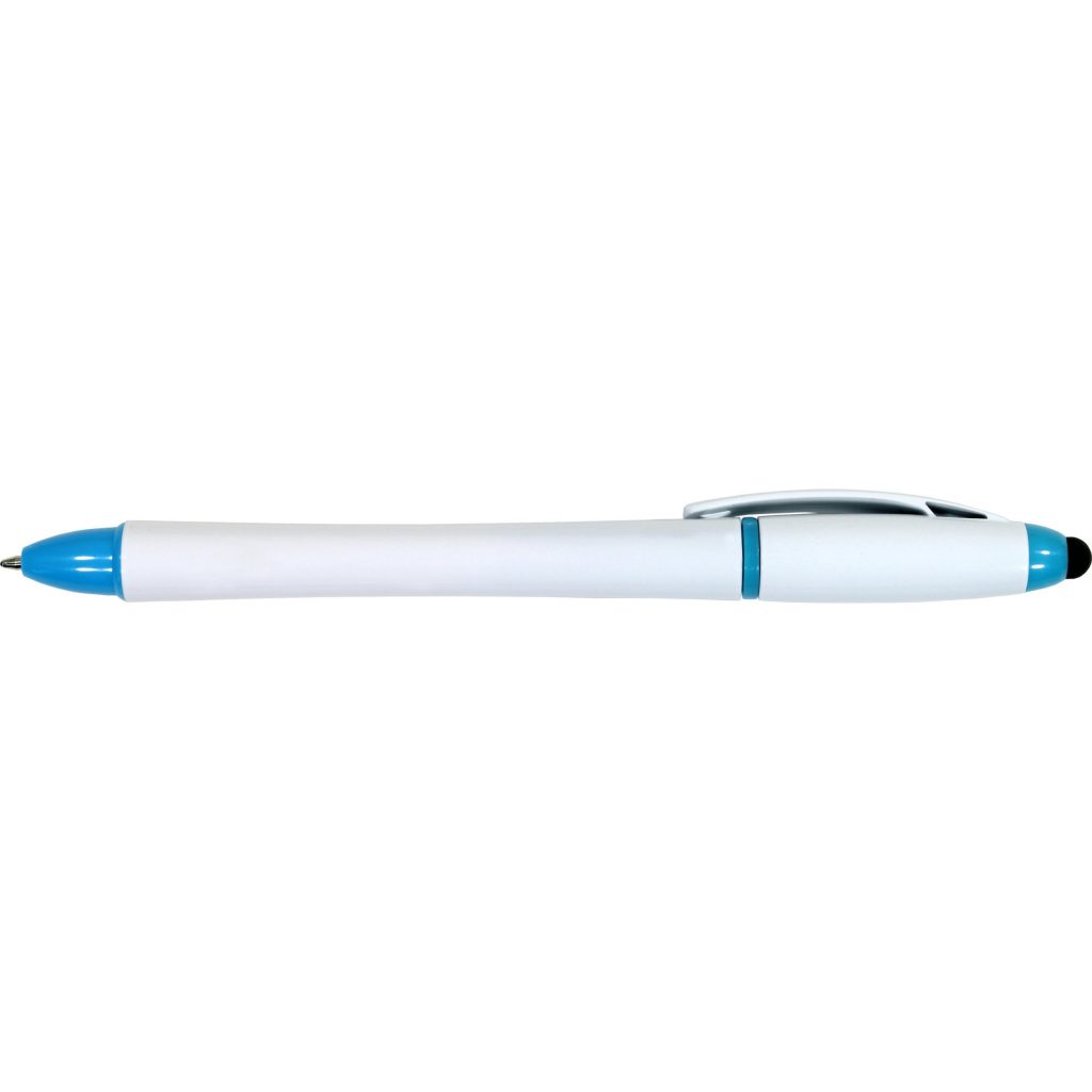 Customized 3 in 1 Highlighter Pen Stylus Combo - Promotional Pens Singapore - Gifts VV Available in 4 awesome item colors 客製 - Promotional Pens Singapore - Gifts VV White / Blue 3 in 1 Highlighter Pen Stylus Combo