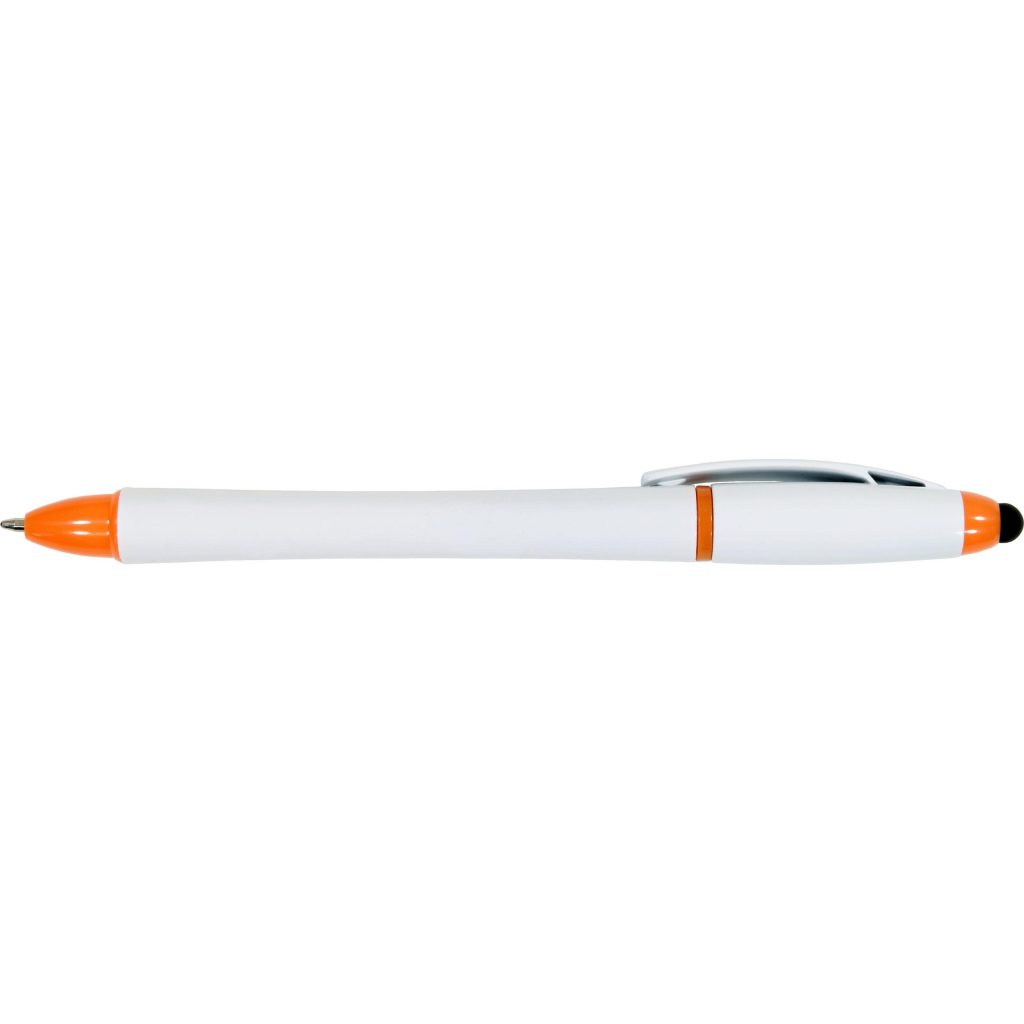 Customized 3 in 1 Highlighter Pen Stylus Combo - Promotional Pens Singapore - Gifts VV Available in 4 awesome item colors 客製 - Promotional Pens Singapore - Gifts VV White / Orange 3 in 1 Highlighter Pen Stylus Combo