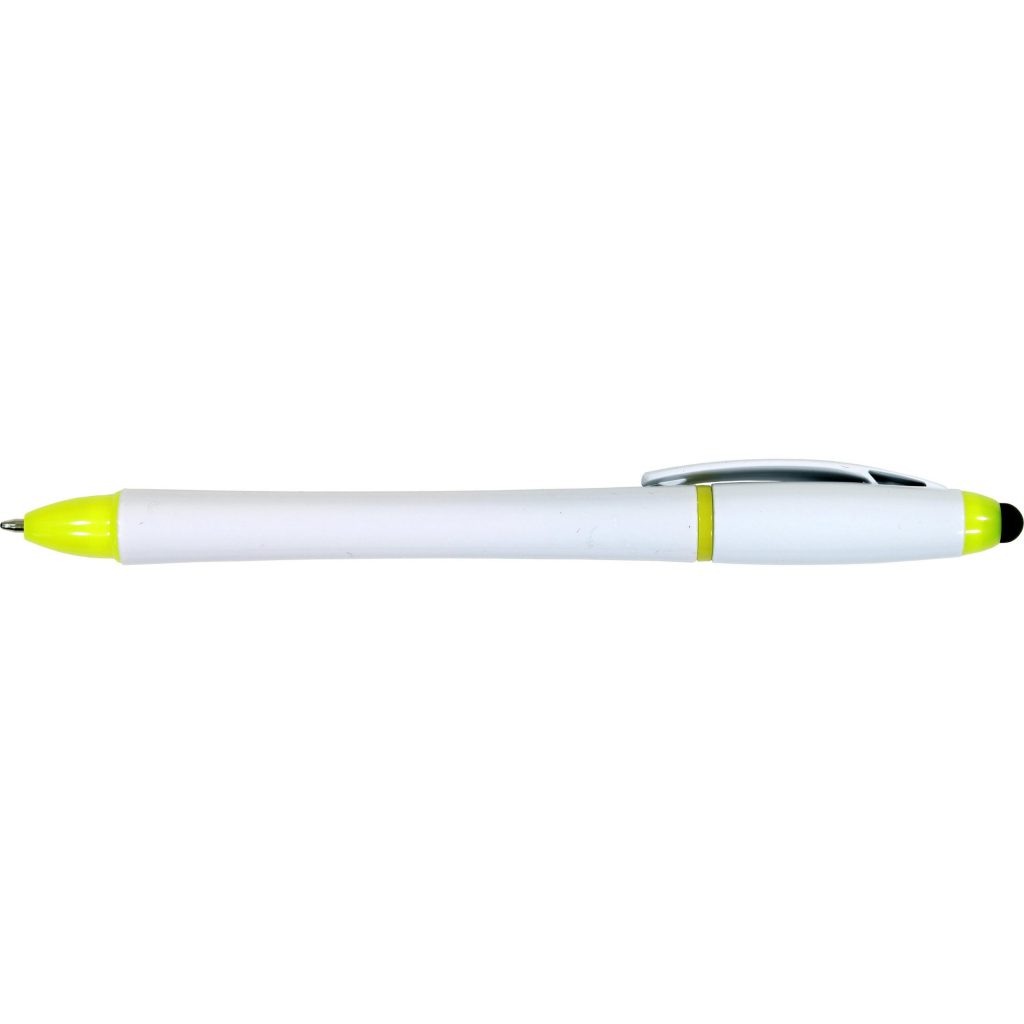 Customized 3 in 1 Highlighter Pen Stylus Combo - Promotional Pens Singapore - Gifts VV Available in 4 awesome item colors 客製 - Promotional Pens Singapore - Gifts VV White / Yellow 3 in 1 Highlighter Pen Stylus Combo