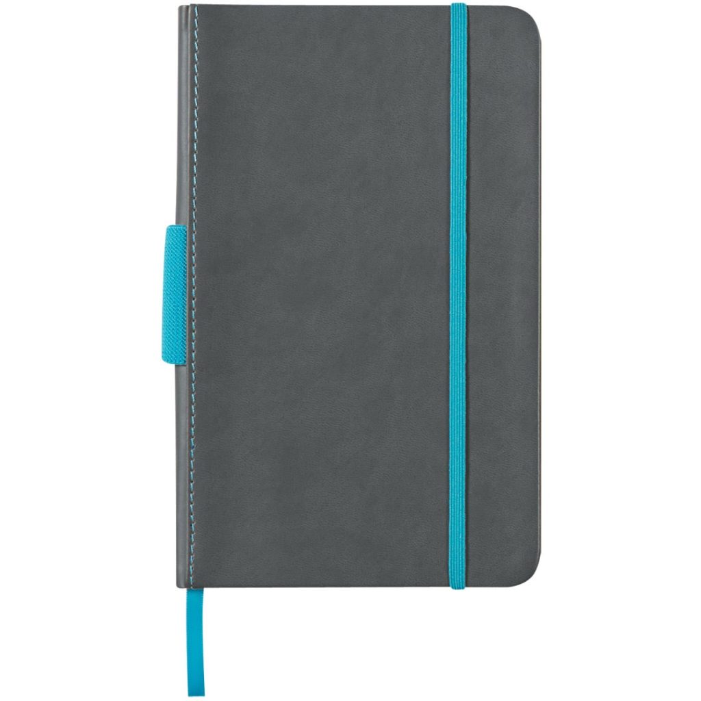 Imprinted Pemberly Notebooks - Promotional Pens Singapore - Gifts VV Available in 3 amazing item colors 客製 - Promotional Pens Singapore - Gifts VV Gray / Light Blue Pemberly Notebook