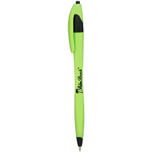 Lime Green Accent Click Action Pen