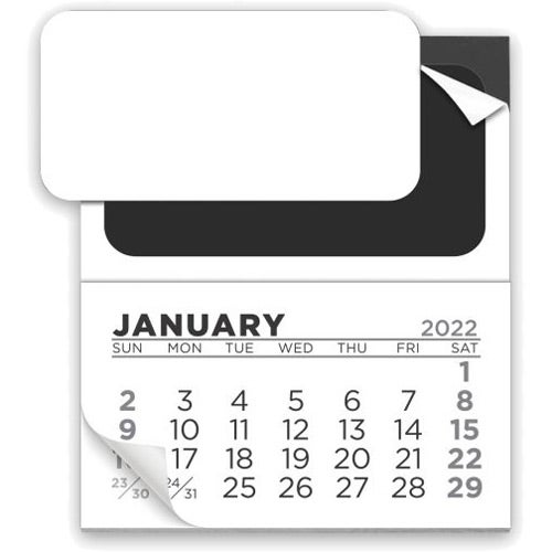 White Magnetic Calendar Pad