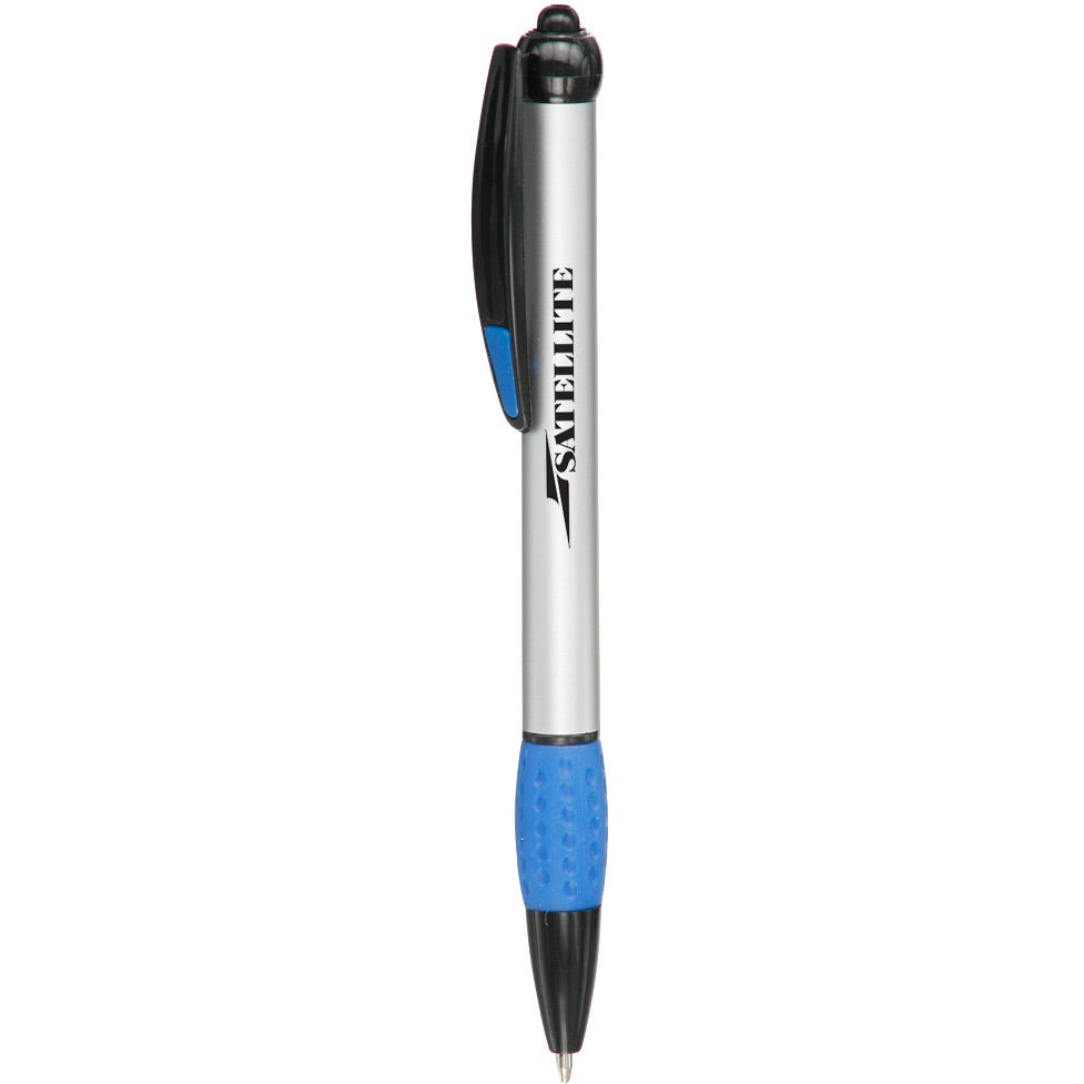 Custom Advertising Plastic Pens - Promotional Pens Singapore - Gifts VV Available in 8 exciting item colors 客製 - Promotional Pens Singapore - Gifts VV Silver / Blue Advertising Plastic Pen