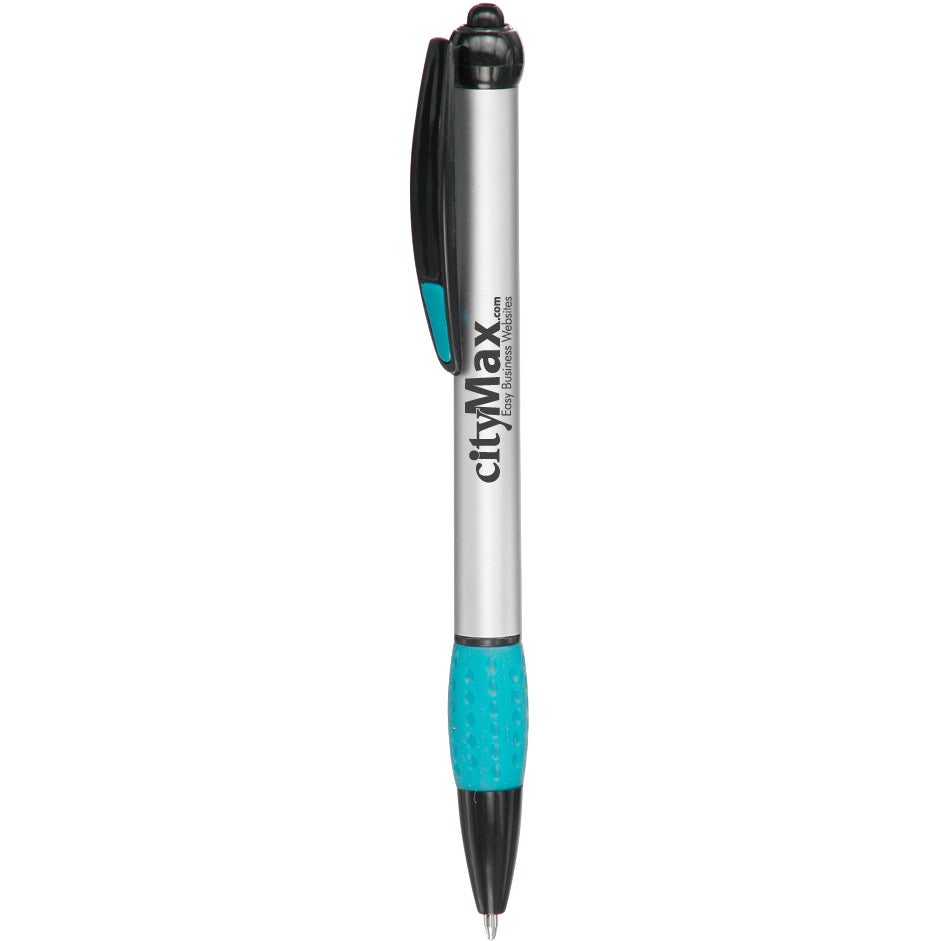 Custom Advertising Plastic Pens - Promotional Pens Singapore - Gifts VV Available in 8 exciting item colors 客製 - Promotional Pens Singapore - Gifts VV Silver / Teal Advertising Plastic Pen