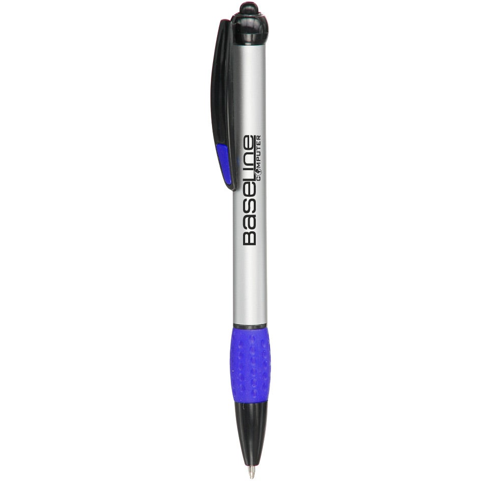 Custom Advertising Plastic Pens - Promotional Pens Singapore - Gifts VV Available in 8 exciting item colors 客製 - Promotional Pens Singapore - Gifts VV Silver / Navy Blue Advertising Plastic Pen
