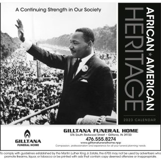 See Item African-American Heritage MLK Jr. Calendar