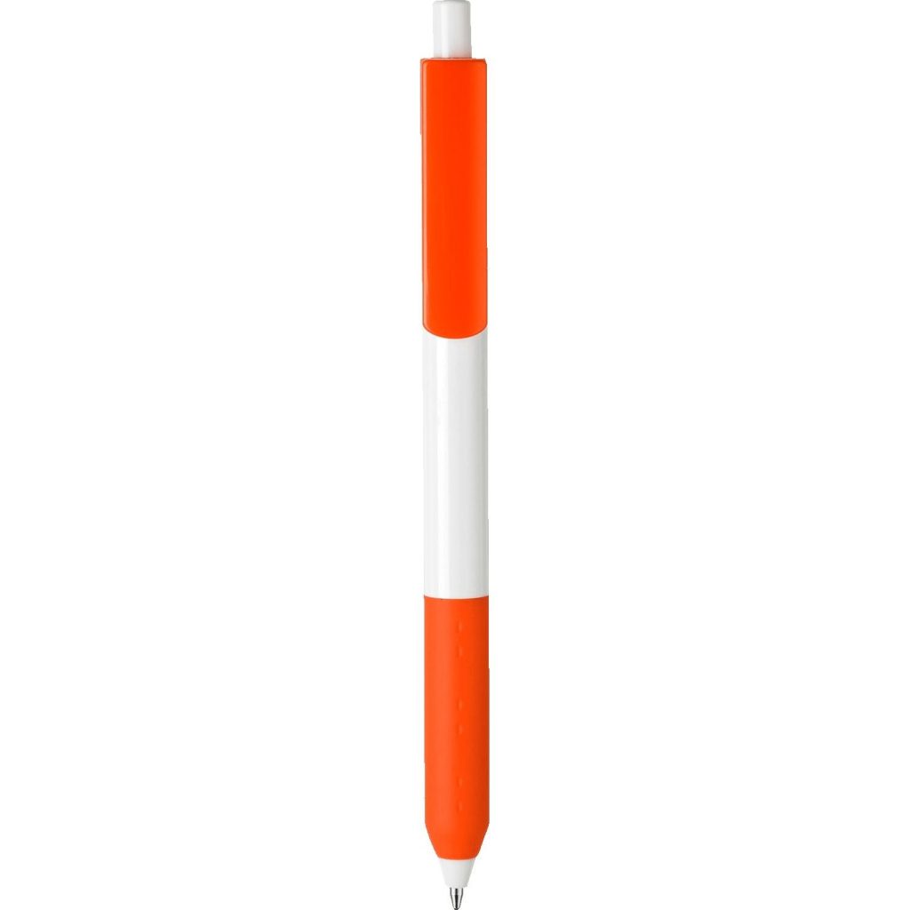 White / Orange Alamo Prime Pen with XL Clip