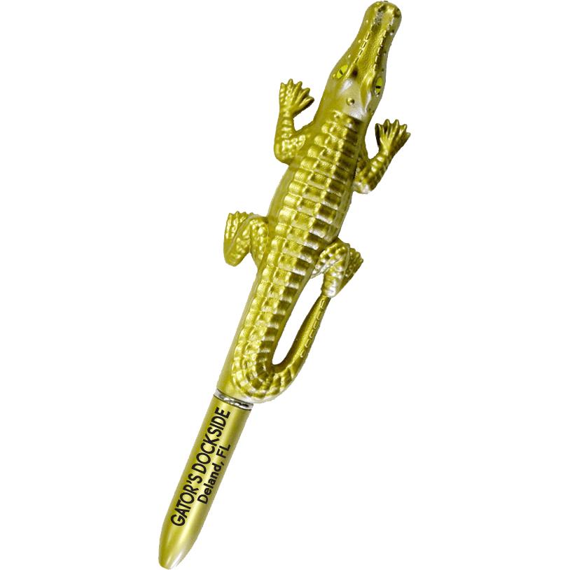 Printed Alligator Ballpoint Pens - Promotional Pens Singapore - Gifts VV Available in 4 exciting item colors 客製 - Promotional Pens Singapore - Gifts VV Gold Alligator Ballpoint Pen