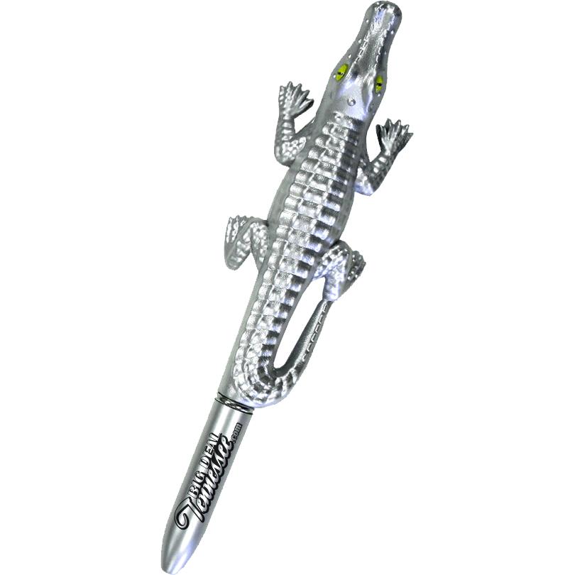 Printed Alligator Ballpoint Pens - Promotional Pens Singapore - Gifts VV Available in 4 exciting item colors 客製 - Promotional Pens Singapore - Gifts VV Silver Alligator Ballpoint Pen