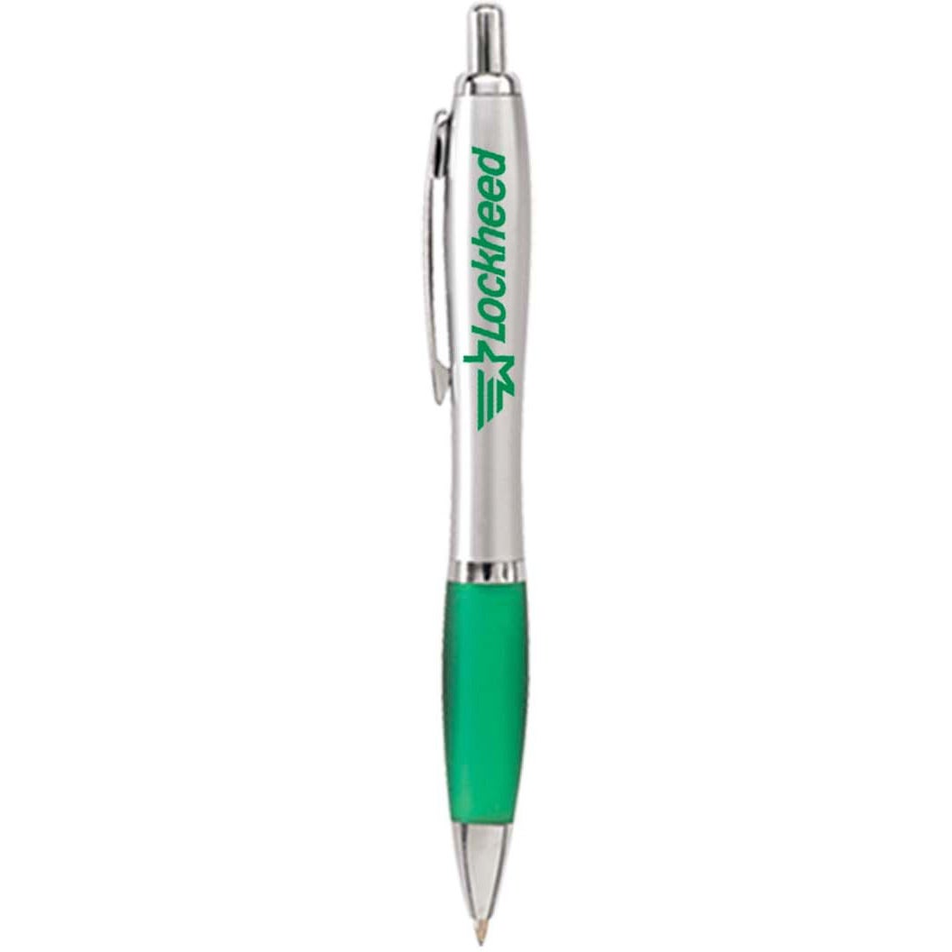 Printed Allure Designer Ballpoint Pens - Promotional Pens Singapore - Gifts VV Available in 3 exciting item colors 客製 - Promotional Pens Singapore - Gifts VV Silver / Green Allure Designer Ballpoint Pen