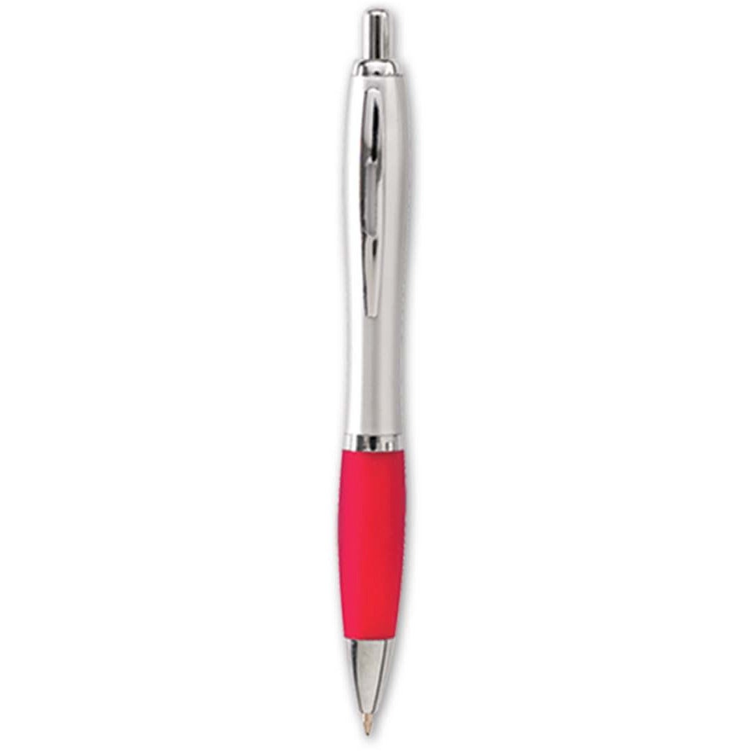 Printed Allure Designer Ballpoint Pens - Promotional Pens Singapore - Gifts VV Available in 3 exciting item colors 客製 - Promotional Pens Singapore - Gifts VV Silver / Red Allure Designer Ballpoint Pen