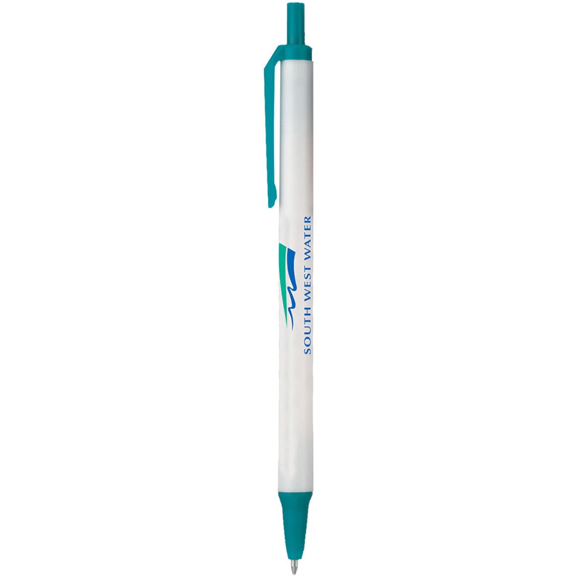 Promotional Amber Pens - Promotional Pens Singapore - Gifts VV Free Shipping 客製 - Promotional Pens Singapore - Gifts VV White / Teal Amber Pen