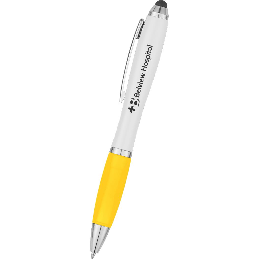 White / Yellow Antibacterial Stylus Pen
