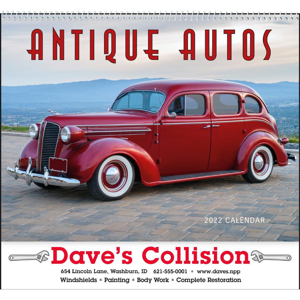 Imprinted Antique Autos Calendars - Promotional Pens Singapore - Gifts VV Free Setup 客製 - Promotional Pens Singapore - Gifts VV See Item Antique Autos Calendar