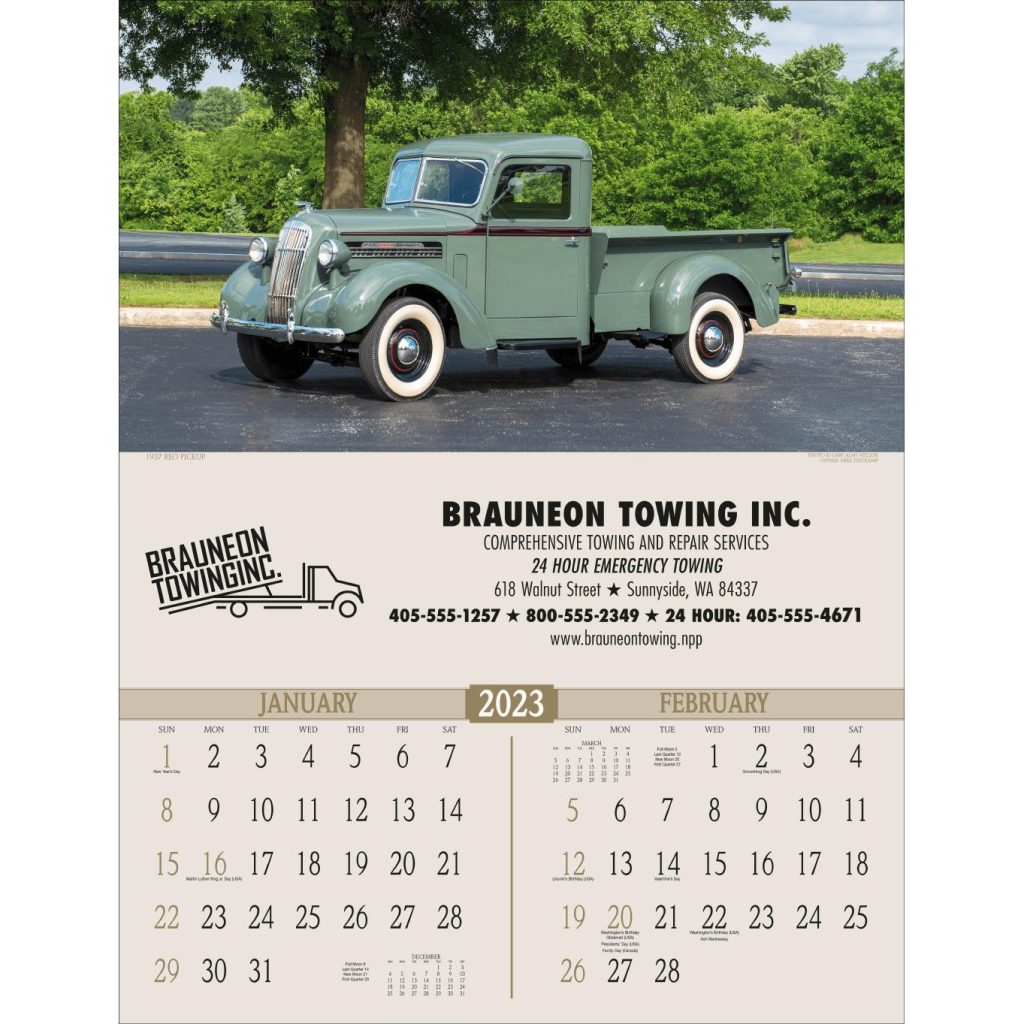 See Item Antique Trucks Executive Calendar