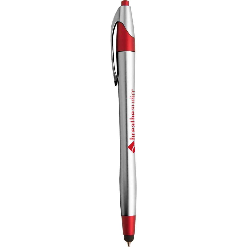 Printed Arcadia SM Stylus Pens - Promotional Pens Singapore - Gifts VV Available in 3 exciting item colors 客製 - Promotional Pens Singapore - Gifts VV Silver / Metallic Red Arcadia SM Stylus Pen