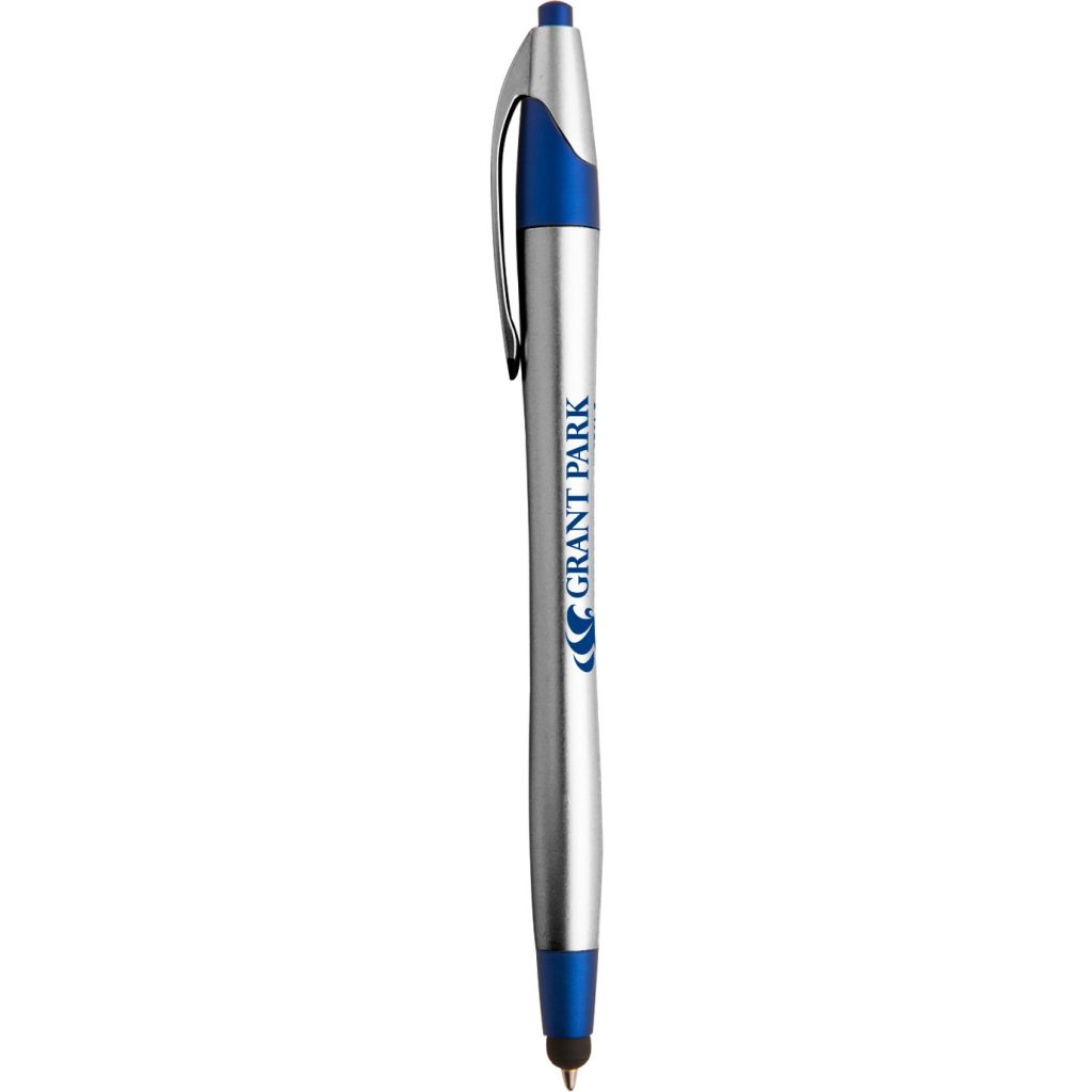 Printed Arcadia SM Stylus Pens - Promotional Pens Singapore - Gifts VV Available in 3 exciting item colors 客製 - Promotional Pens Singapore - Gifts VV Silver / Metallic Blue Arcadia SM Stylus Pen