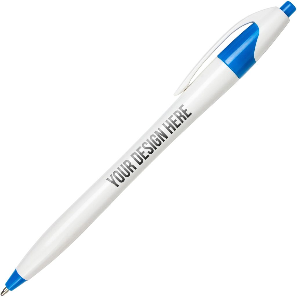 White / Light Blue Archer 2 Pen