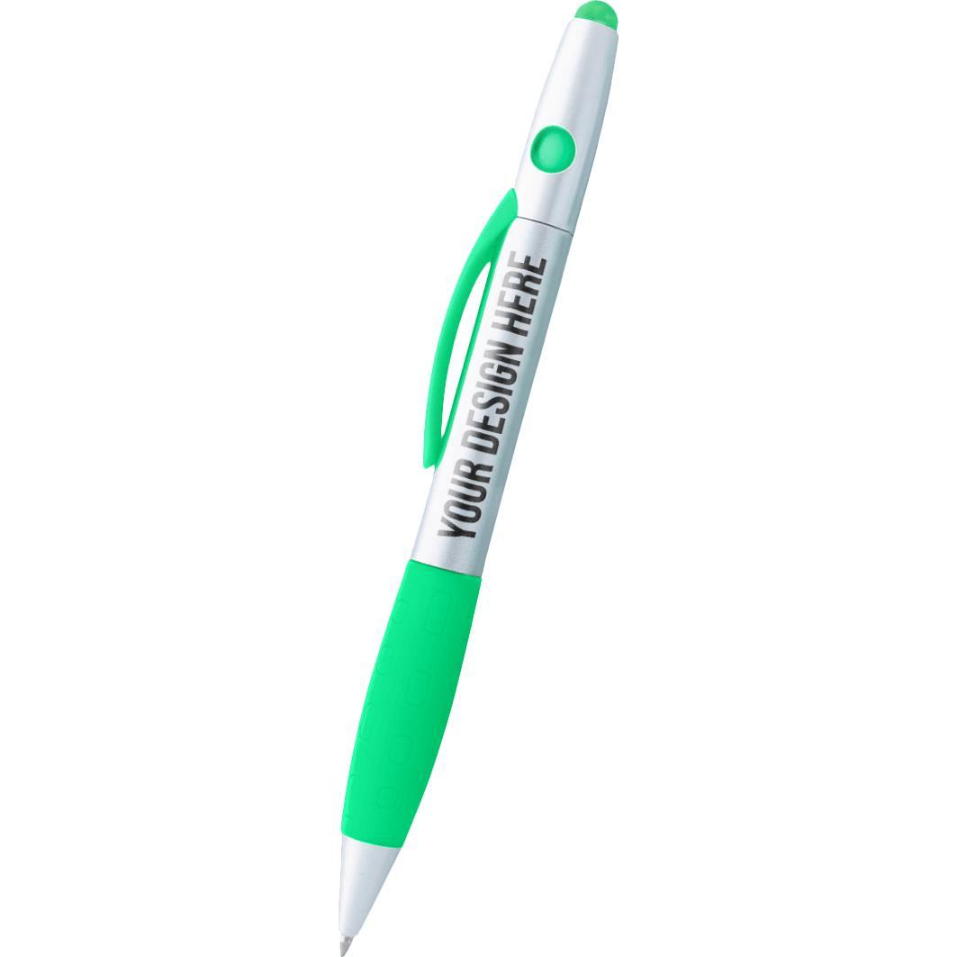 Silver / Lime Green Astro Highlighter Stylus Pen