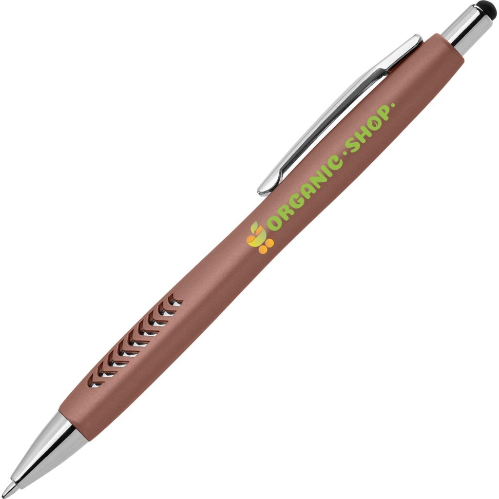 Printed Avalon Softy Metallics with Stylus Pen - Promotional Pens Singapore - Gifts VV Free Shipping and Setup 客製 - Promotional Pens Singapore - Gifts VV Rose Gold Avalon Softy Metallic with Stylus Pen