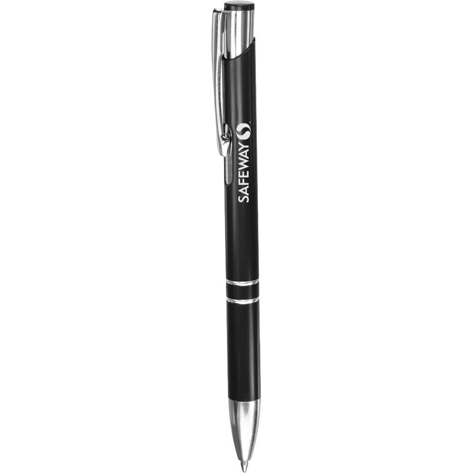 Imprinted Ballpoint Aluminum Pens - Promotional Pens Singapore - Gifts VV Available in 4 exciting item colors 客製 - Promotional Pens Singapore - Gifts VV Black Ballpoint Aluminum Pen