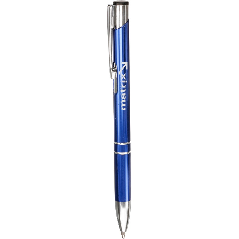 Imprinted Ballpoint Aluminum Pens - Promotional Pens Singapore - Gifts VV Available in 4 exciting item colors 客製 - Promotional Pens Singapore - Gifts VV Blue Ballpoint Aluminum Pen