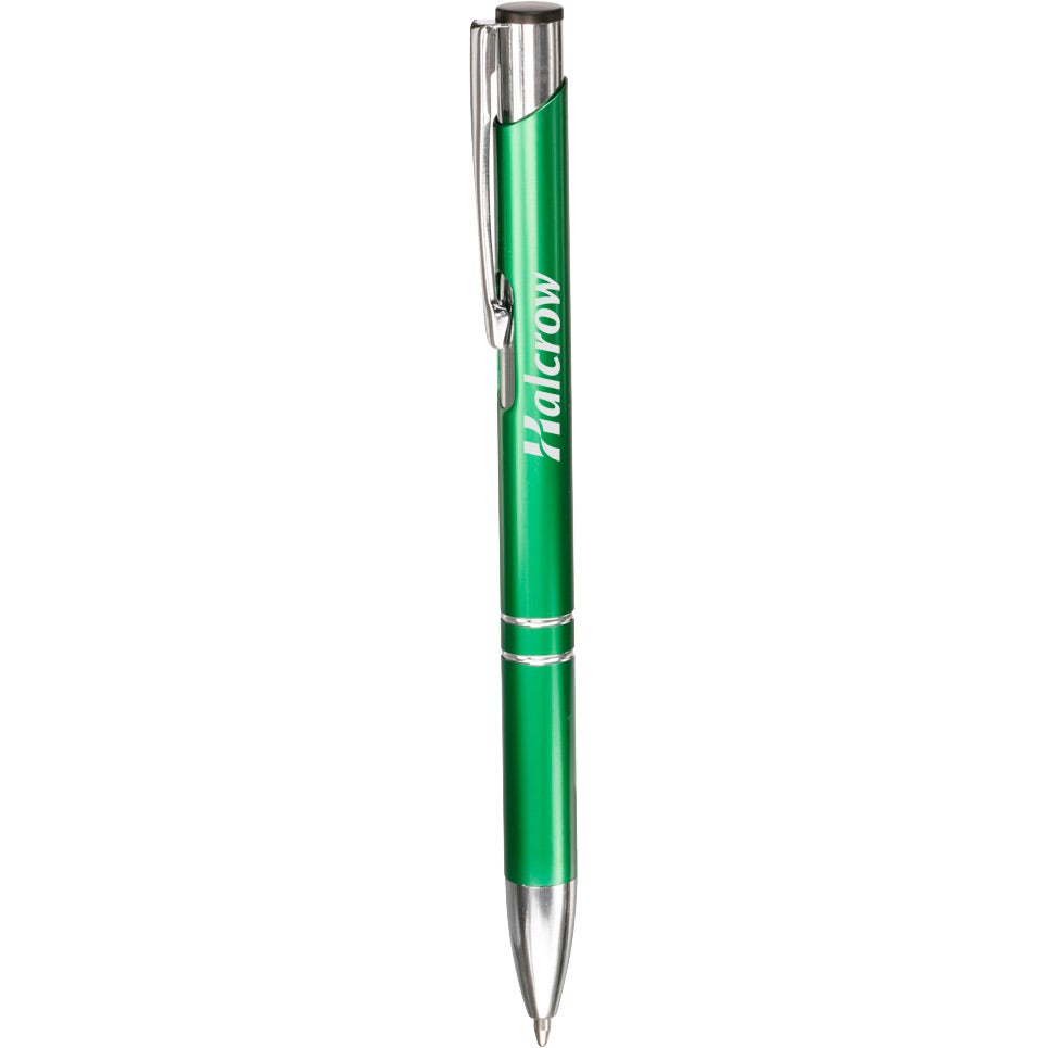 Imprinted Ballpoint Aluminum Pens - Promotional Pens Singapore - Gifts VV Available in 4 exciting item colors 客製 - Promotional Pens Singapore - Gifts VV Green Ballpoint Aluminum Pen
