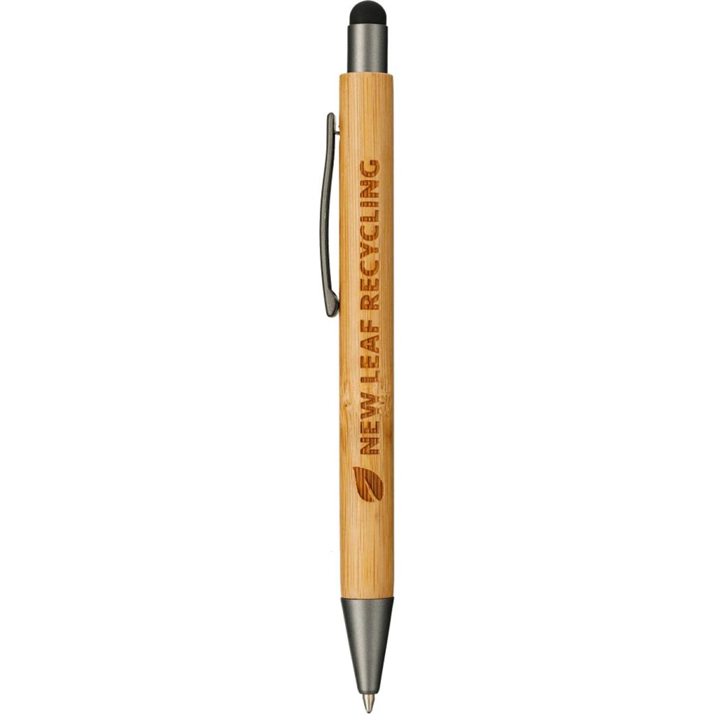 Customised Bamboo Quick-Dry Gel Ballpoint Stylus Pens - Promotional Pens Singapore - Gifts VV Opens and closes via push button 客製 - Promotional Pens Singapore - Gifts VV Tan Bamboo Quick-Dry Gel Ballpoint Stylus Pen