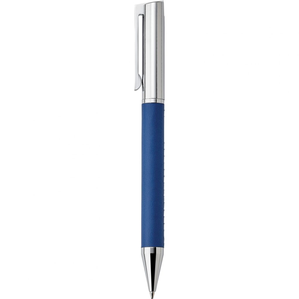 Custom Belmond Donald Ballpoint Pens - Promotional Pens Singapore - Gifts VV Available in 5 amazing item colors 客製 - Promotional Pens Singapore - Gifts VV Silver / Blue Belmond Donald Ballpoint Pen