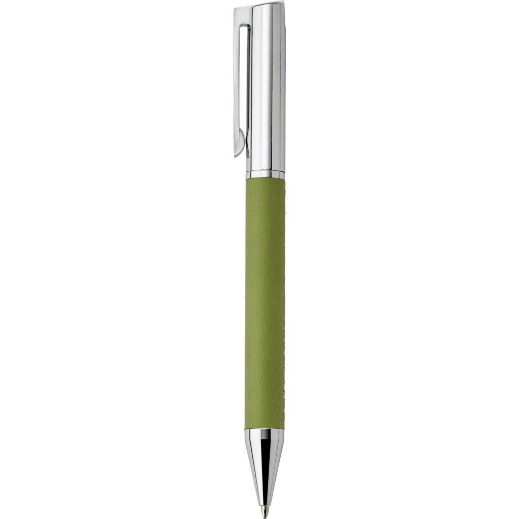 Custom Belmond Donald Ballpoint Pens - Promotional Pens Singapore - Gifts VV Available in 5 amazing item colors 客製 - Promotional Pens Singapore - Gifts VV Silver / Green Belmond Donald Ballpoint Pen