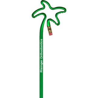 Metallic Green Bentcil Palm Tree Shaped Pencil