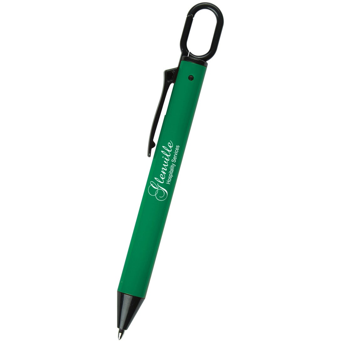 Marketing Bexar Carabiner Pens - Promotional Pens Singapore - Gifts VV Available in 7 exciting item colors 客製 - Promotional Pens Singapore - Gifts VV Green / Black Bexar Carabiner Pen
