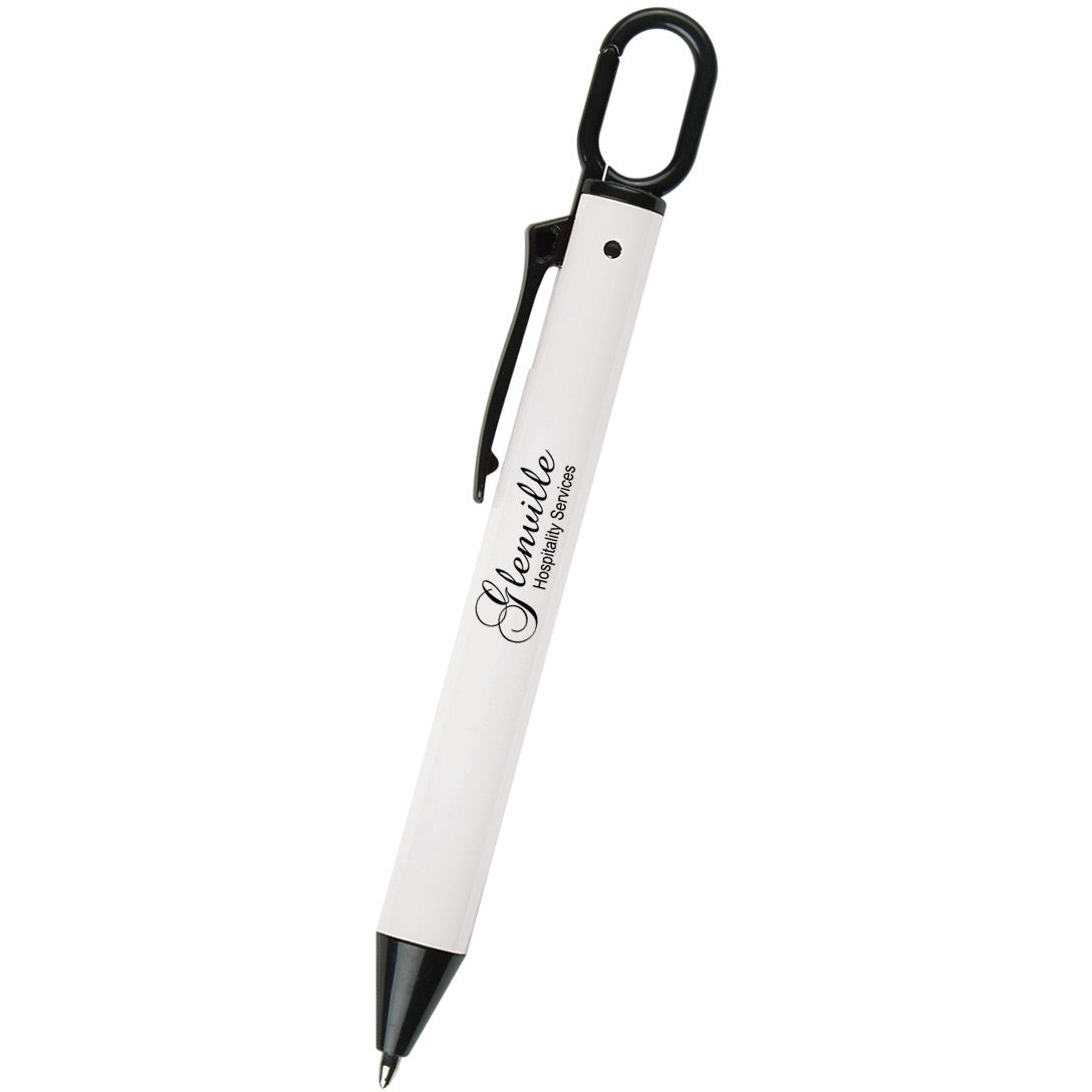 Marketing Bexar Carabiner Pens - Promotional Pens Singapore - Gifts VV Available in 7 exciting item colors 客製 - Promotional Pens Singapore - Gifts VV White / Black Bexar Carabiner Pen