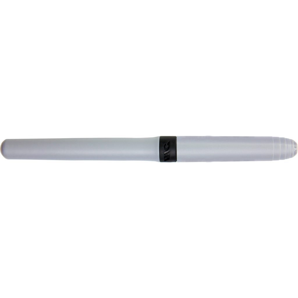 Light Gray Bic Grip Roller Pen with Nickel Plated Clip