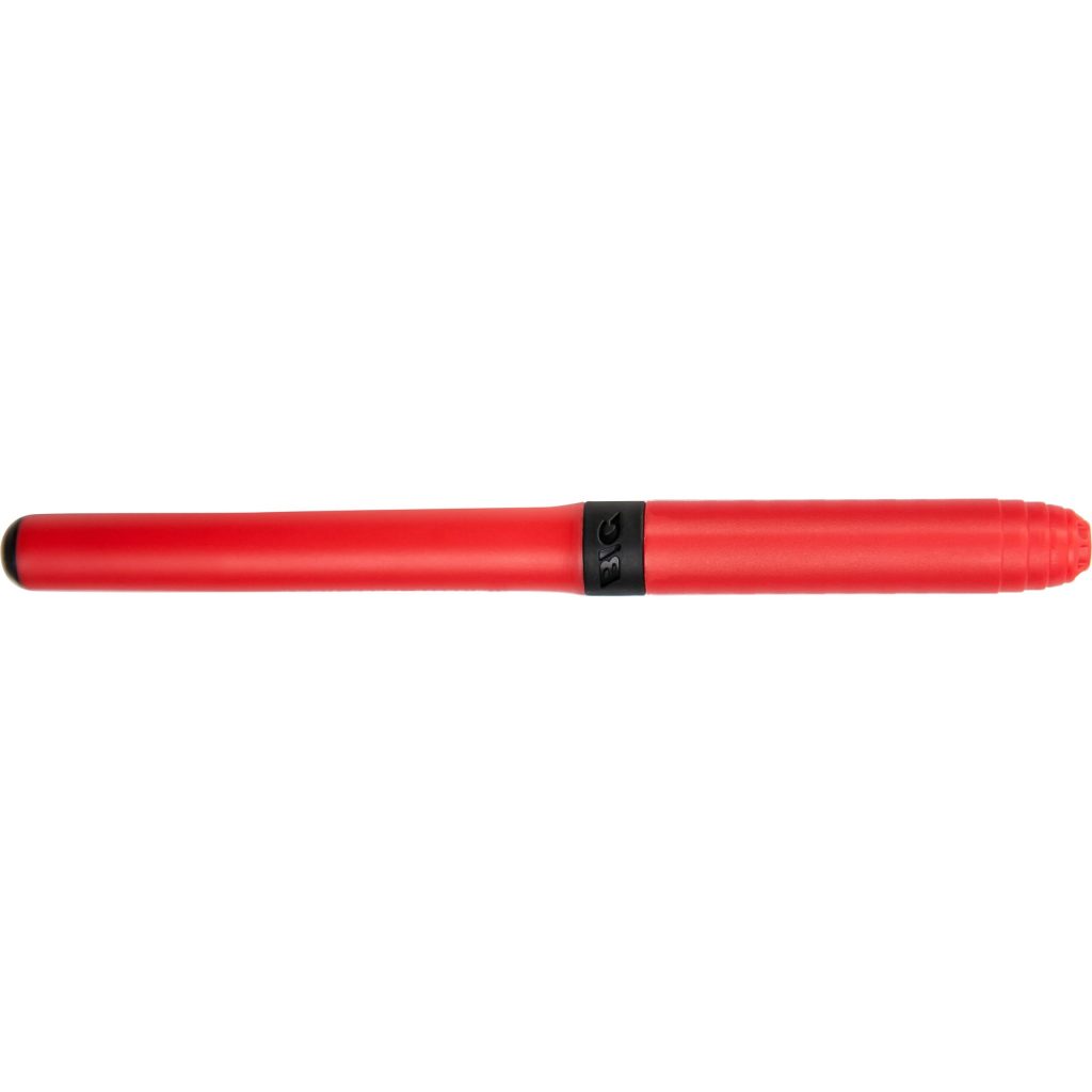 Red Bic Grip Roller Pen with Nickel Plated Clip