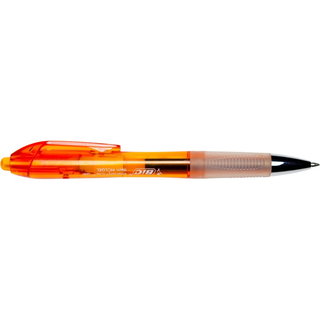 Clear Orange Bic Intensity Clic Pen