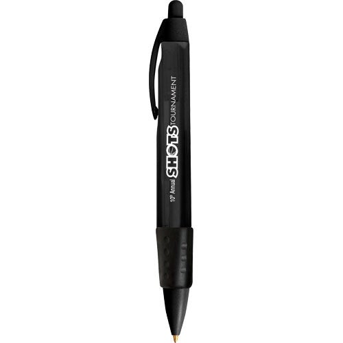 Logo Tri Stic WideBody Clear Grip Pens - Promotional Pens Singapore - Gifts VV Free Setup 客製 - Promotional Pens Singapore - Gifts VV Black Tri Stic WideBody Clear Grip Pen
