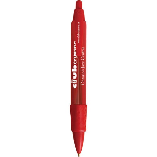 Logo Tri Stic WideBody Clear Grip Pens - Promotional Pens Singapore - Gifts VV Free Setup 客製 - Promotional Pens Singapore - Gifts VV Red Tri Stic WideBody Clear Grip Pen