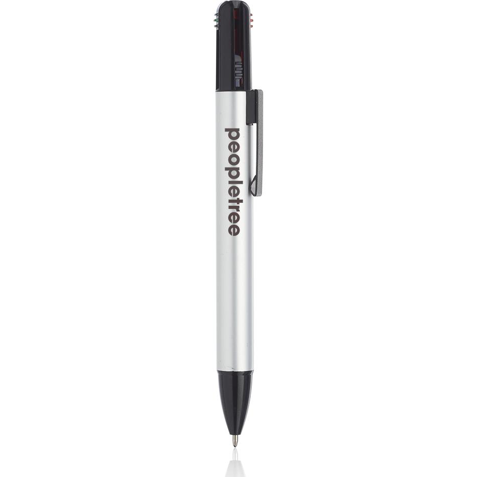 Imprinted Bierce 4-In-1 Ink Metal Pens - Promotional Pens Singapore - Gifts VV Available in 3 awesome item colors 客製 - Promotional Pens Singapore - Gifts VV Silver Bierce 4-In-1 Ink Metal Pen
