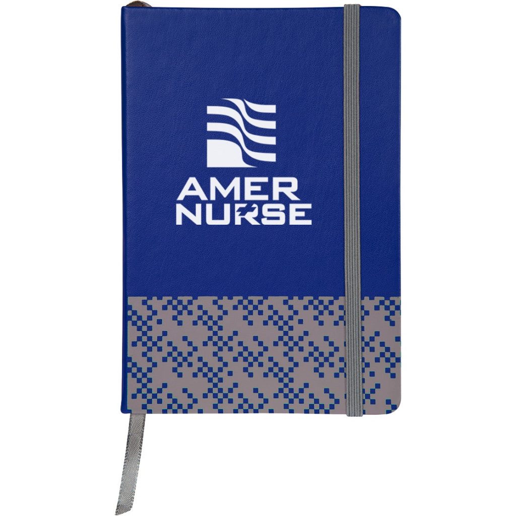 Marketing Bitmap Journals - Promotional Pens Singapore - Gifts VV Available in 5 amazing item colors 客製 - Promotional Pens Singapore - Gifts VV Blue / Gray Bitmap Journal