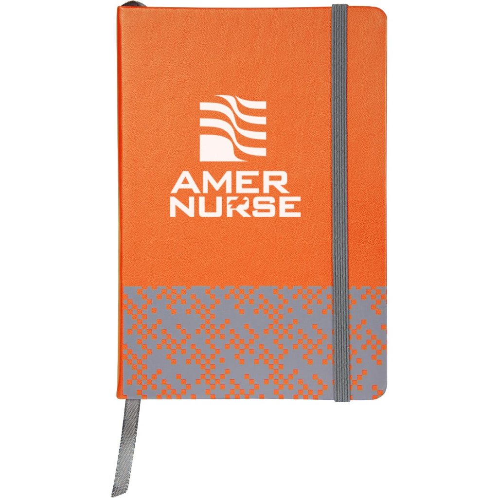 Marketing Bitmap Journals - Promotional Pens Singapore - Gifts VV Available in 5 amazing item colors 客製 - Promotional Pens Singapore - Gifts VV Orange / Gray Bitmap Journal