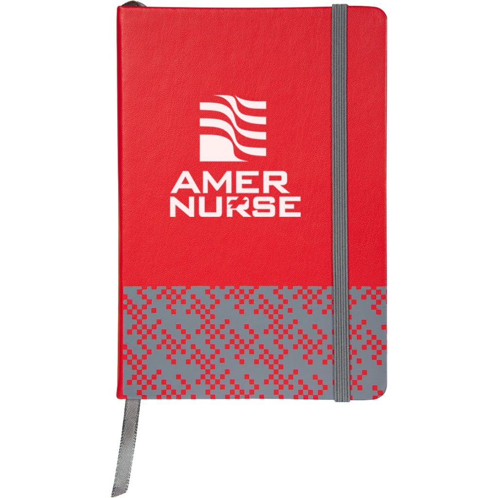 Marketing Bitmap Journals - Promotional Pens Singapore - Gifts VV Available in 5 amazing item colors 客製 - Promotional Pens Singapore - Gifts VV Red / Gray Bitmap Journal