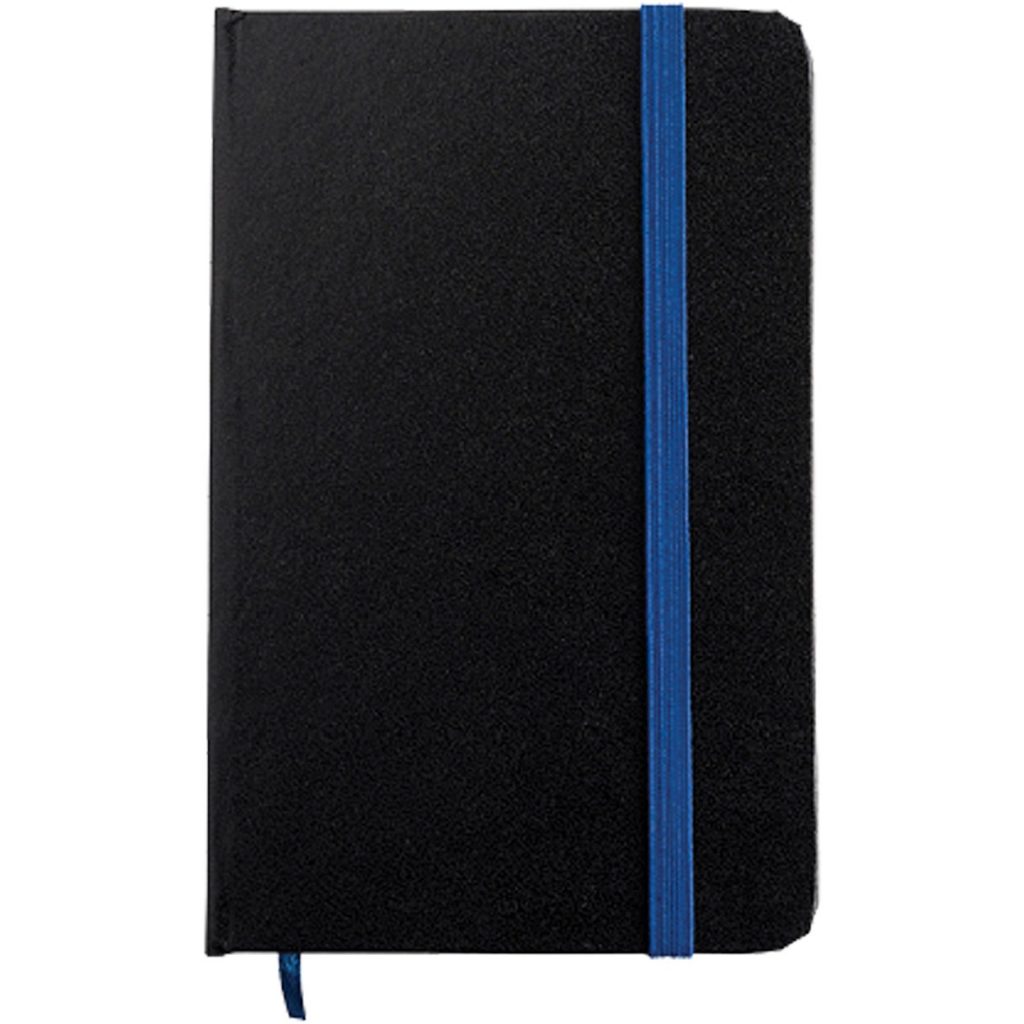 Logo Black Executive Cover Journals with PVC Finish - Promotional Pens Singapore - Gifts VV Free Shipping 客製 - Promotional Pens Singapore - Gifts VV Black / Blue Black Executive Cover Journal with PVC Finish