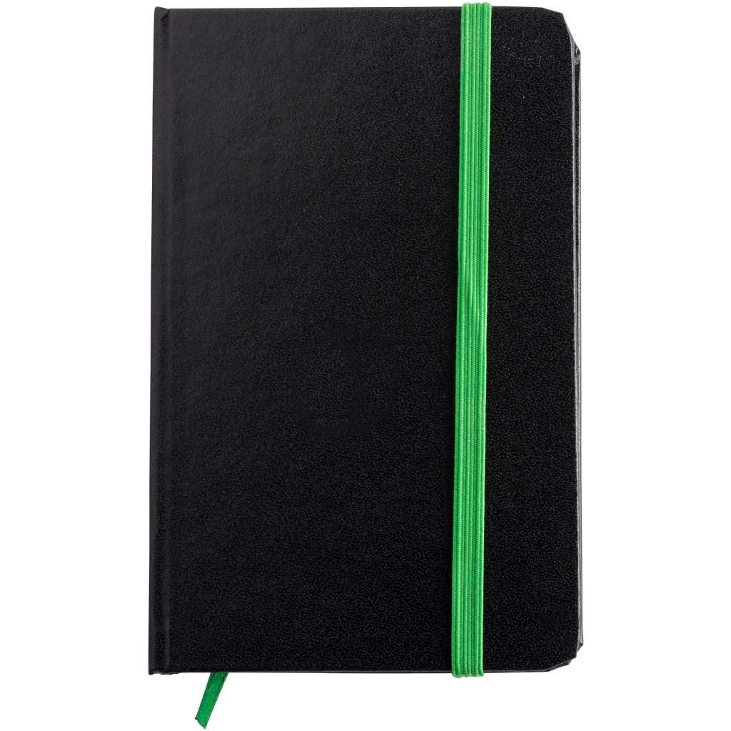 Logo Black Executive Cover Journals with PVC Finish - Promotional Pens Singapore - Gifts VV Free Shipping 客製 - Promotional Pens Singapore - Gifts VV Black / Green Black Executive Cover Journal with PVC Finish