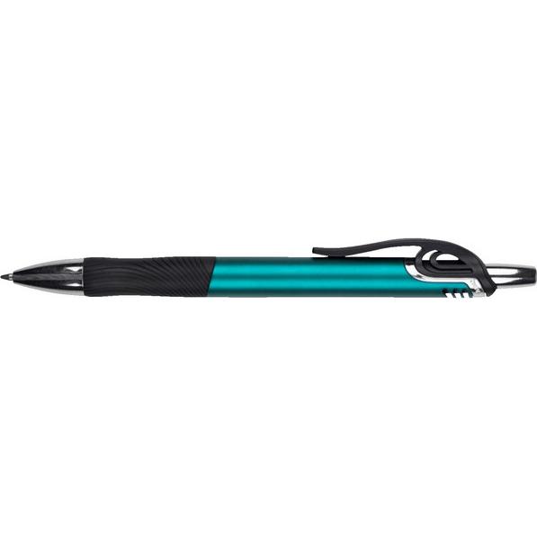 Light Blue / Black Blake-Corp Metallic Gripper Pen