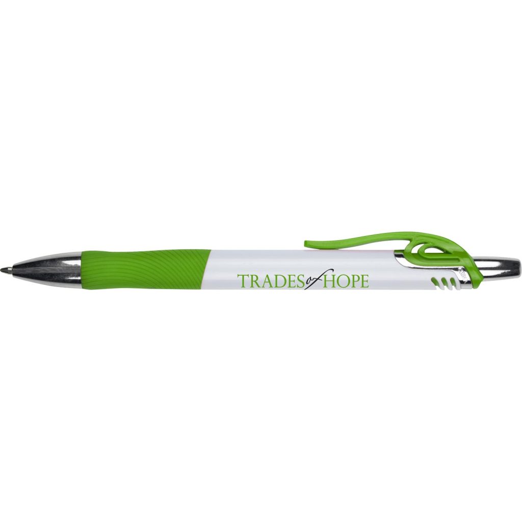 Promo Blake Gripper Pens with Colored Accents - Promotional Pens Singapore - Gifts VV Available in 7 amazing item colors 客製 - Promotional Pens Singapore - Gifts VV Lime Blake Gripper Pen with Colored Accents