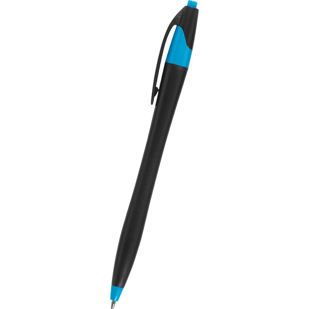 Black / Light Blue Blank Plastic Dart Pen