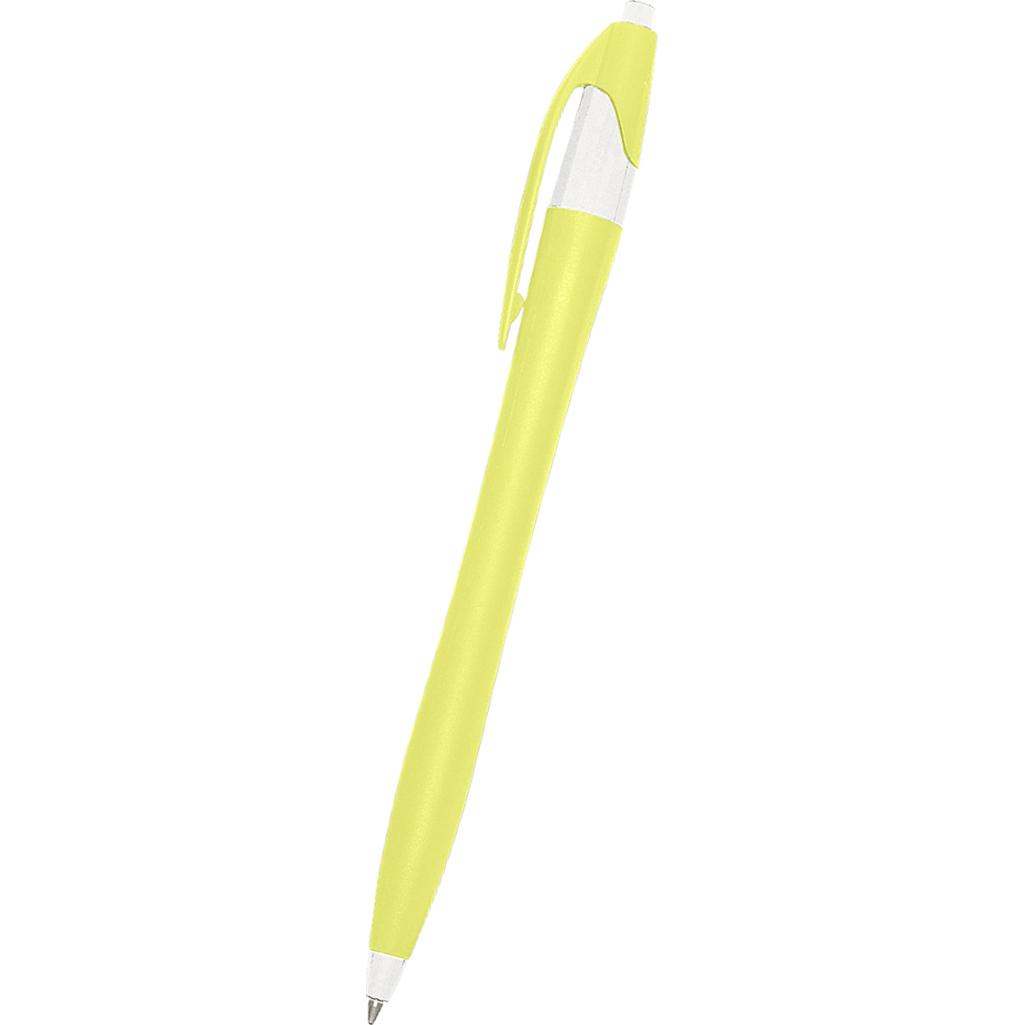 Yellow / White Blank Plastic Dart Pen