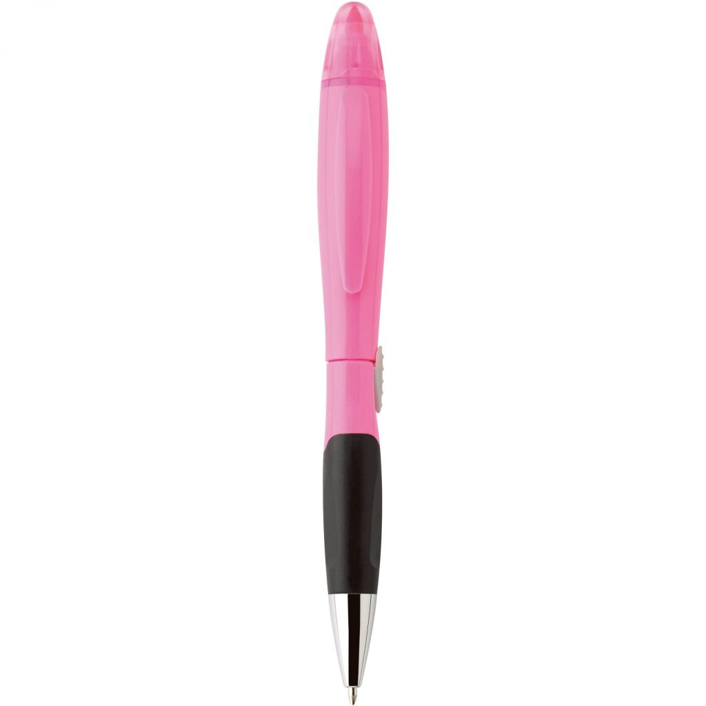 Customised Plastic Blossom Pen and Highlighters - Promotional Pens Singapore - Gifts VV Available in 7 awesome item colors 客製 - Promotional Pens Singapore - Gifts VV Neon Pink Plastic Blossom Pen and Highlighter
